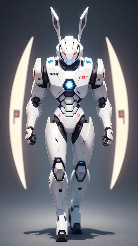 robot rabbit, White color, whole body,