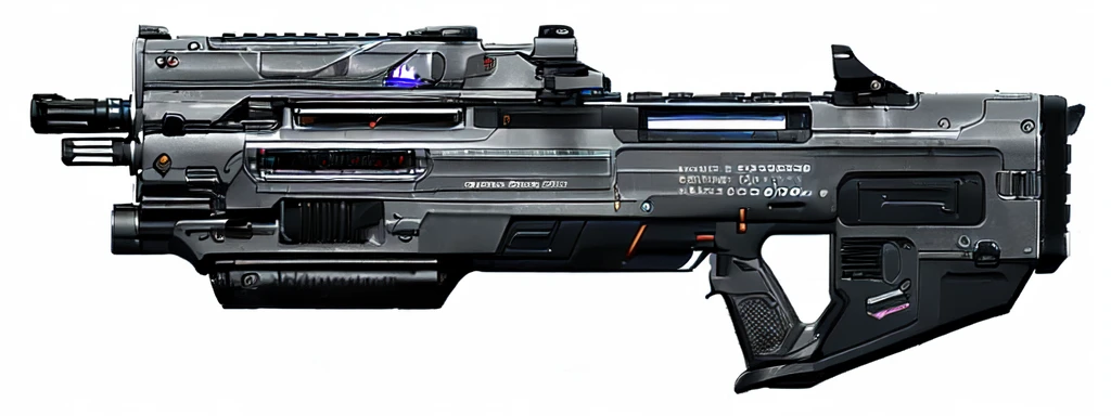 (masterpiece, top quality, best quality, official art, beautiful and aesthetic:1.2),(8k, best quality, no humans,( black background:1.3), gradient, gradient background, weapon, vehicle focus,grey design, Science fiction, gun,bullbup design