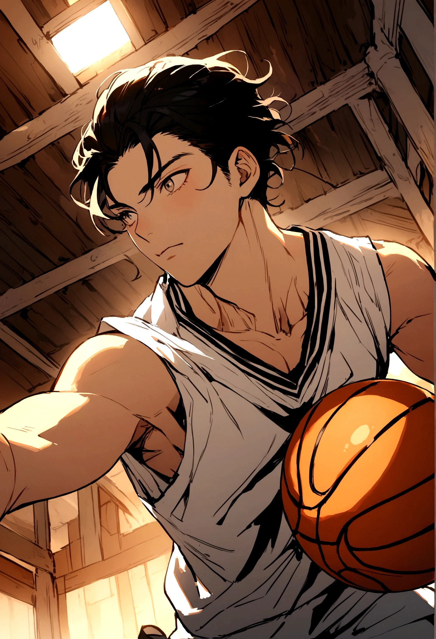 a soul playing basketball