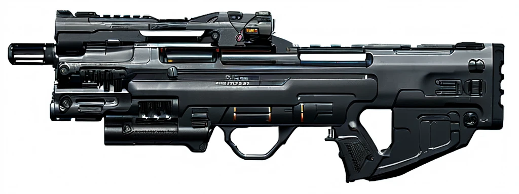 (masterpiece, top quality, best quality, official art, beautiful and aesthetic:1.2),(8k, best quality, no humans,( black background:1.3), gradient, gradient background, weapon, vehicle focus,grey design, Science fiction, gun,bullbup design