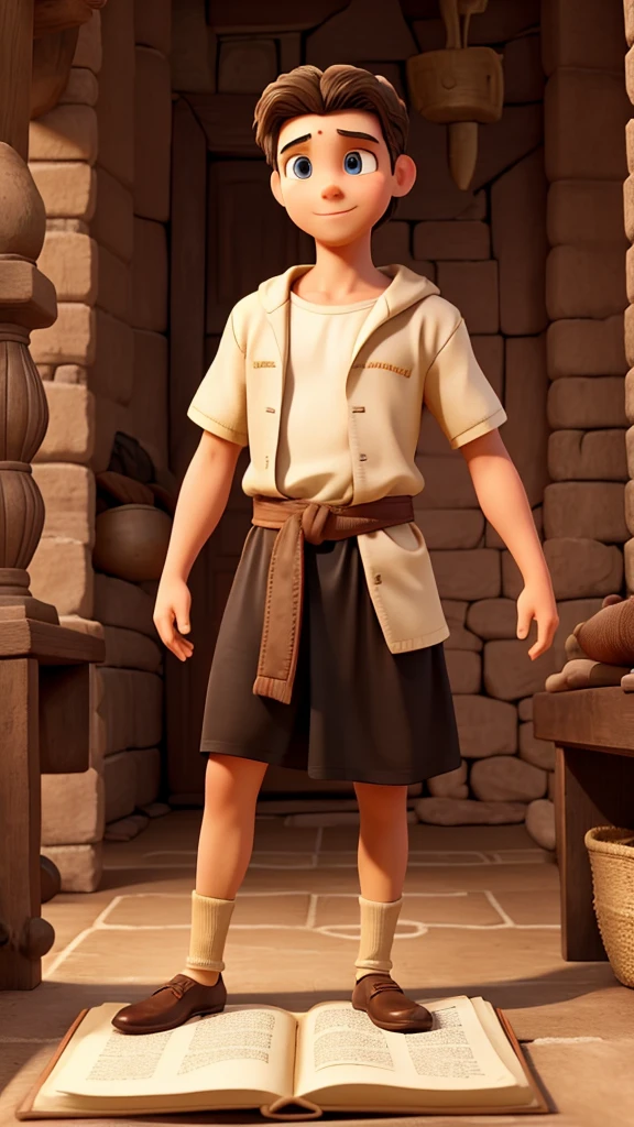 Create images of Joseph from the Bible as a young man in Potiphar's house