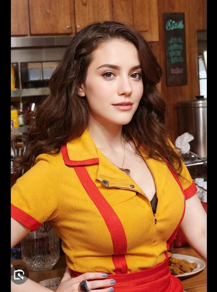 with the same face and hair, not wearing clothes, naked, cleavage, natural breasts