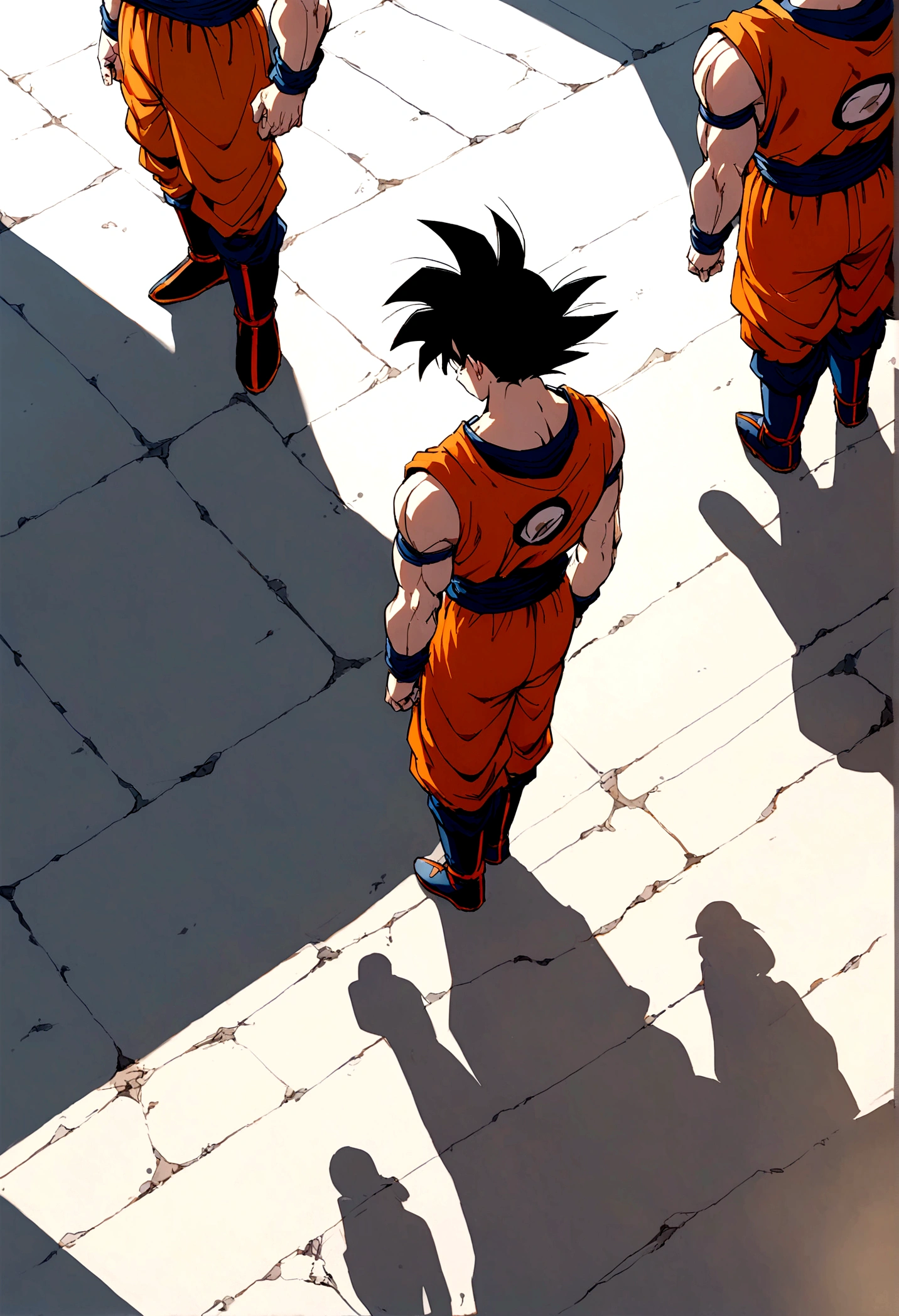 goku doing fair mult shadow clones