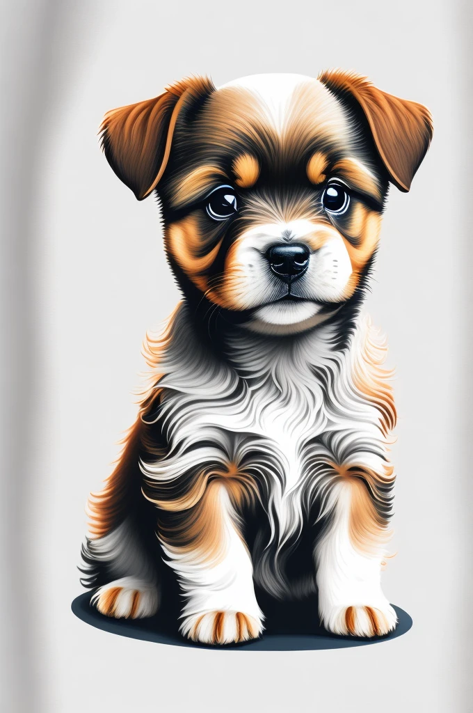 Yorkshire, Puppy, t shirt design, rzminjornada, vectorial art, White background