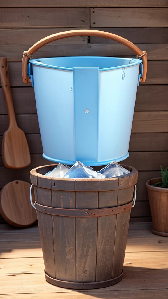 Bucket with water