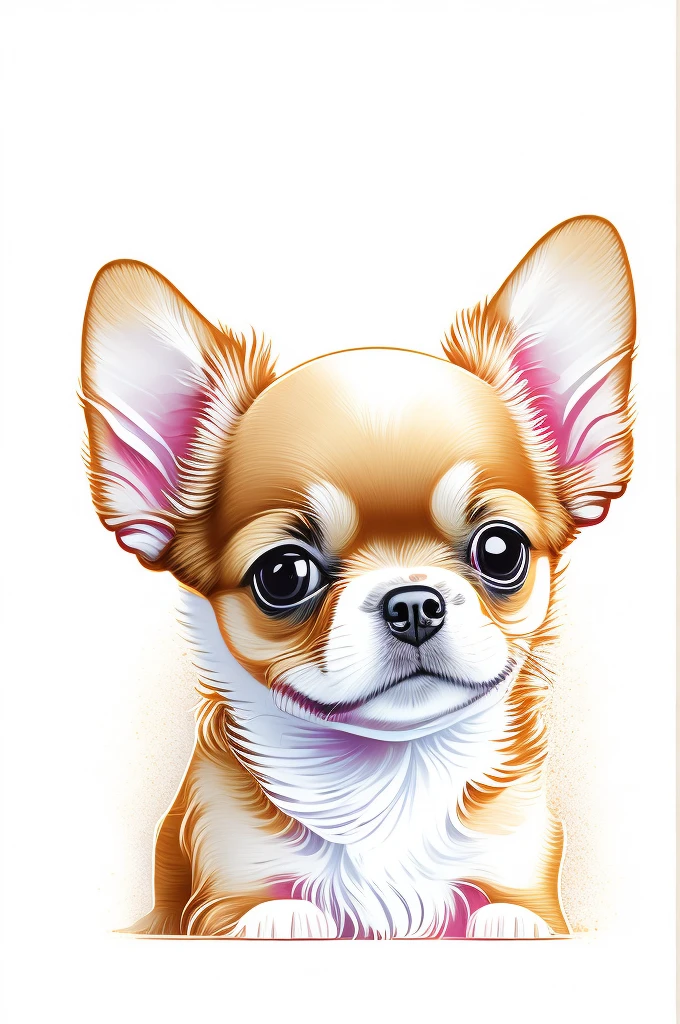 chihuahua, Puppy, t shirt design, rzminjornada, vectorial art, White background