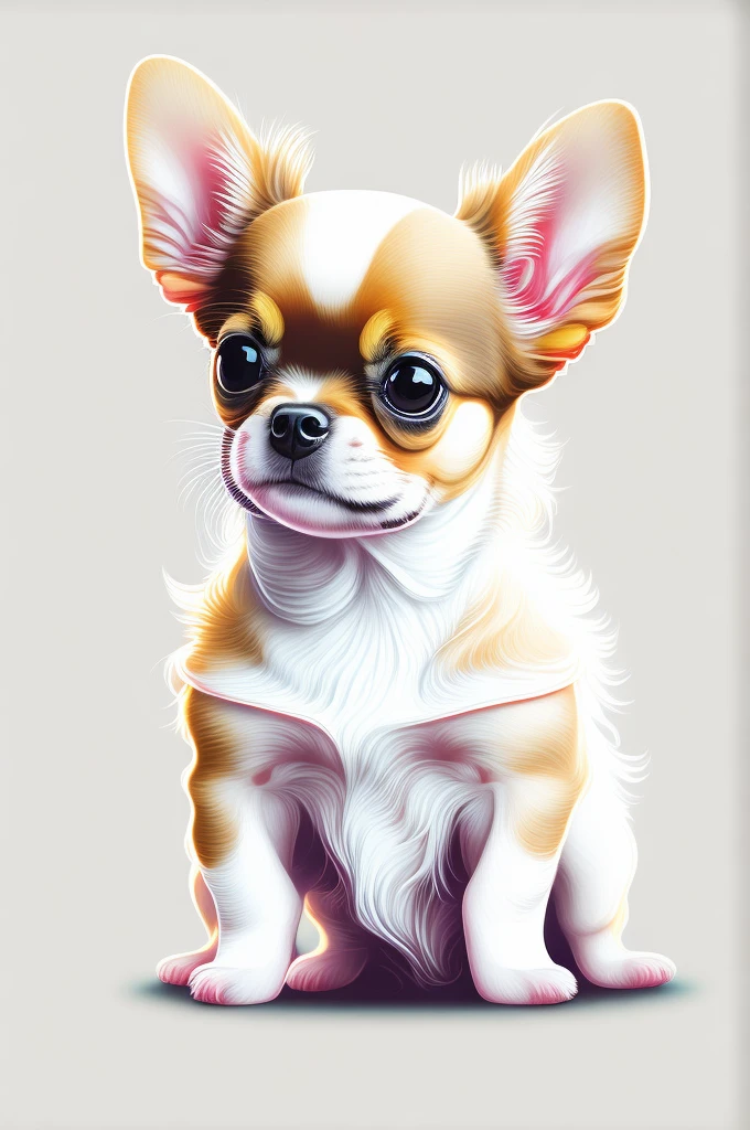 chihuahua, Puppy, t shirt design, rzminjornada, vectorial art, White background