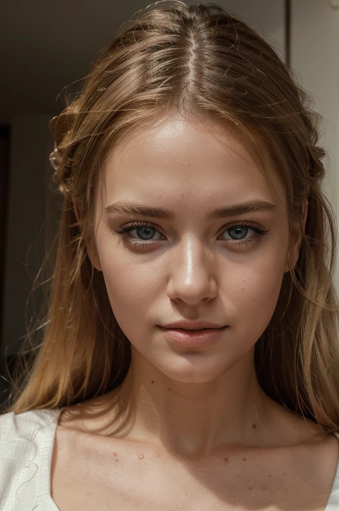 a beautiful 21 year old blonde woman, wearing a nurse's uniform, (best quality,4k,8k,highres,masterpiece:1.2),ultra-detailed,(realistic,photorealistic,photo-realistic:1.37),beautiful detailed eyes,beautiful detailed lips,extremely detailed eyes and face,longeyelashes,detailed nursing uniform,studio lighting,warm color tones,soft lighting,natural lighting,elegant expression, photo portrait