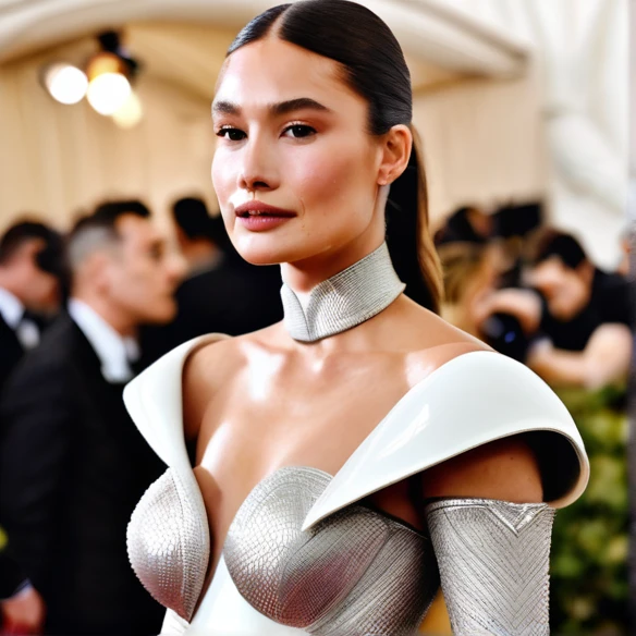Imagine a swan in a space dress at the Met Gala