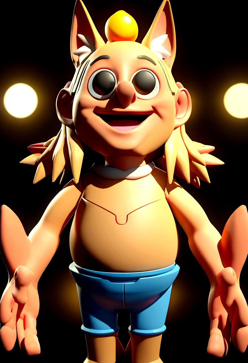 Cartoon character of a FOX a BLACK shirt, animation character, Caractere estilizado, animation style rendering, 3D estilizado, Arnold Maya render, 3 d render stylized, toon render keyshot, Personagem 3D, Personagem 3D, 3d rendering stylized, 3 d character render, personagem de desenho animado, Personagem de close up, Pose de personagem, (Estilo Pixar) (master part:1.2) (Bokeh) (best quality) (pele detalhada) (textura detalhada) (8k) (argila) (Cinematic lighting) (foco nítido