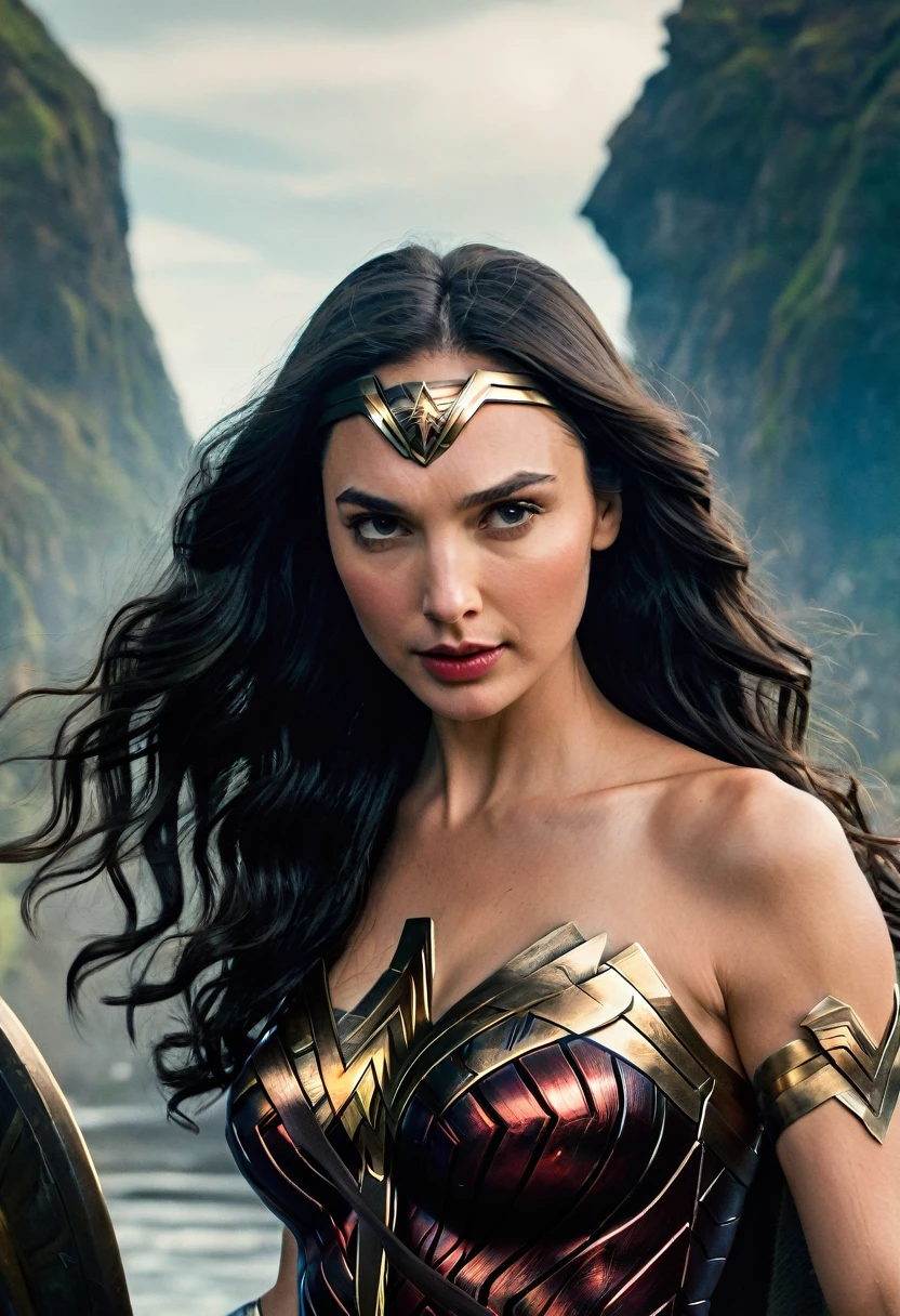 (((Very close up (((Midjourney Images))),(((wallpaper))),(((Gal Gadot))),(((long black hair)))under the mantle of the Amazon warrior Wonder Woman Diaema Wonder Woman frontal images color images Splash))),(((Gal Gadot))),(((black hair Largo))),(((black hair))),(((Diaema Wonder Woman))),(((wallpaper)))
