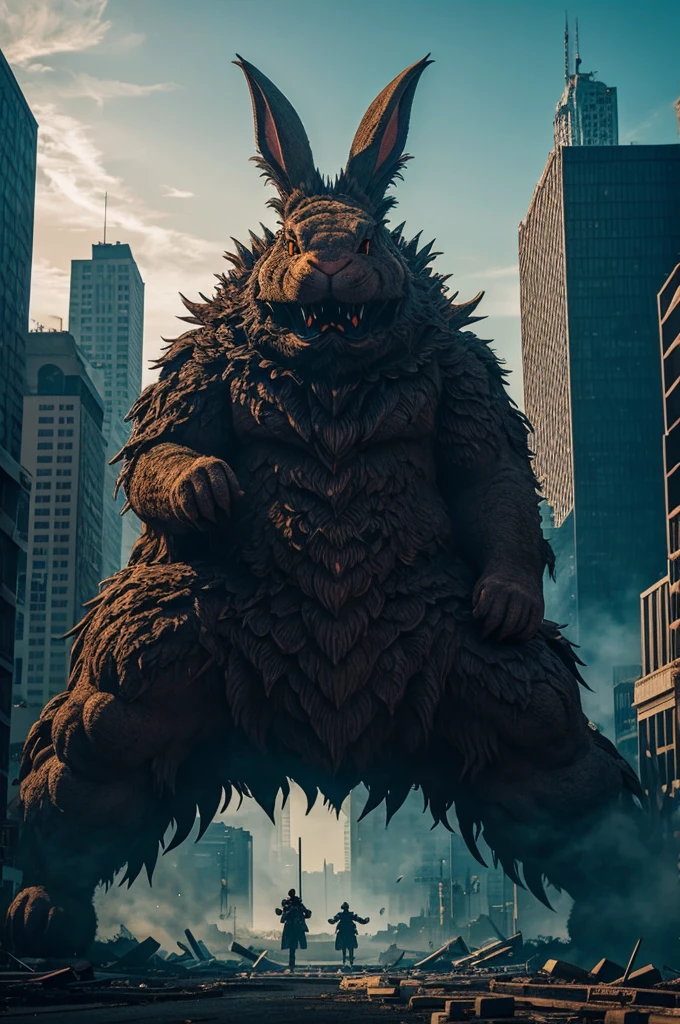 Scary rabbit monster king For 4k 8k destroy the city