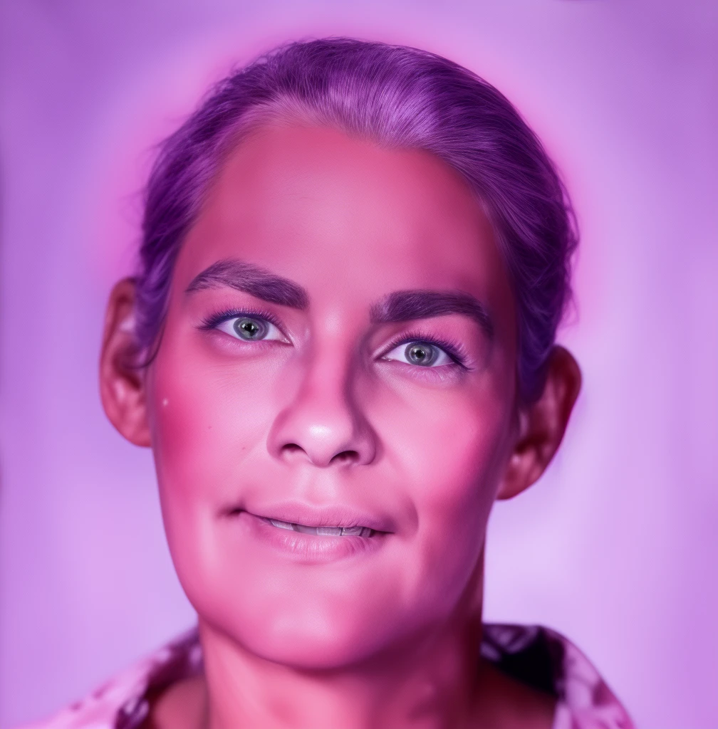 there is a woman with a pink shirt and tie, realistic restored face, detailed colorized portrait, close-up portrait rendering, colorized portrait, portrait of lumastina celeraria, a colorized photo, Foto de uma mulher, realistically rendered face, by Anna Füssli, full-face portrait, realistic studio portrait, portrait of a woman's face