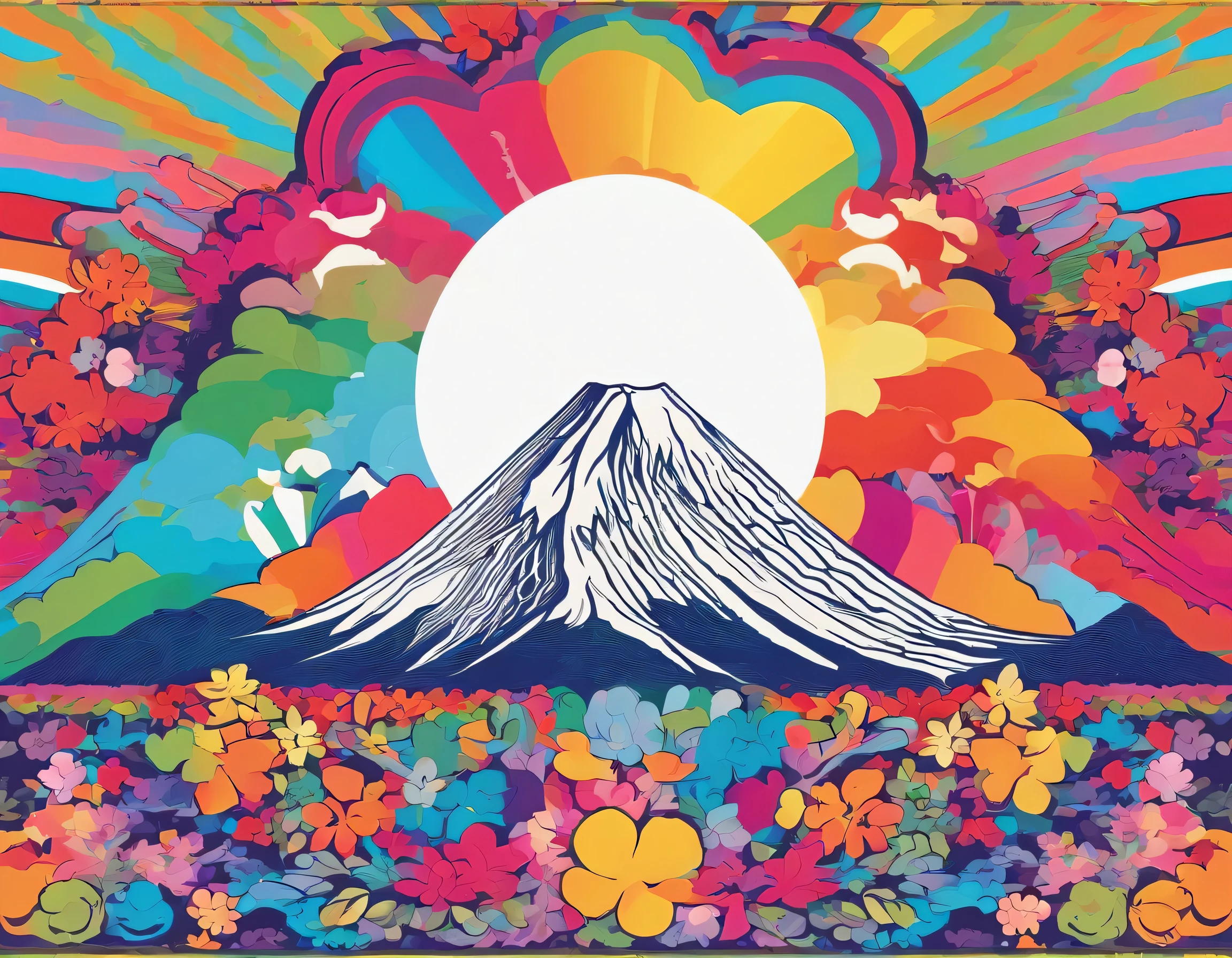 Illustration of Japanese lucky charm mt. Fuji
"The ""Fuji"" is a rainbow-colored design with gradation."
Very gorgeous
"mt. Fuji" is,
A gorgeous design that brings happiness to the viewer Pretty cool chic and modern design White background 4k Mount Fuji is one