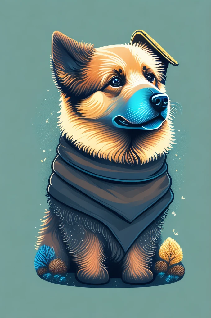 cute shepherd,t shirt design,rzminjornada,vectorial art