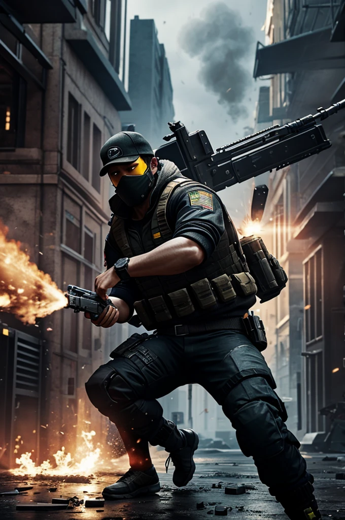 Create an image of the rainbow six seven game with the Lesion operator
