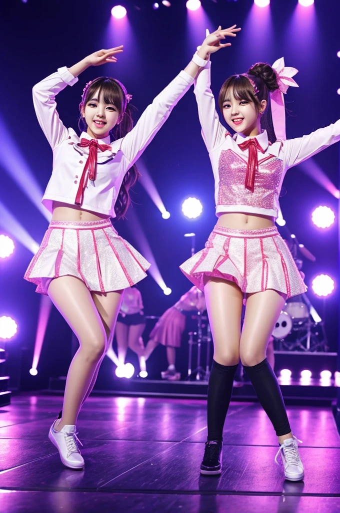 Cute Girls､Idol､Pink mini skirt､Black Pantyhose､Back view