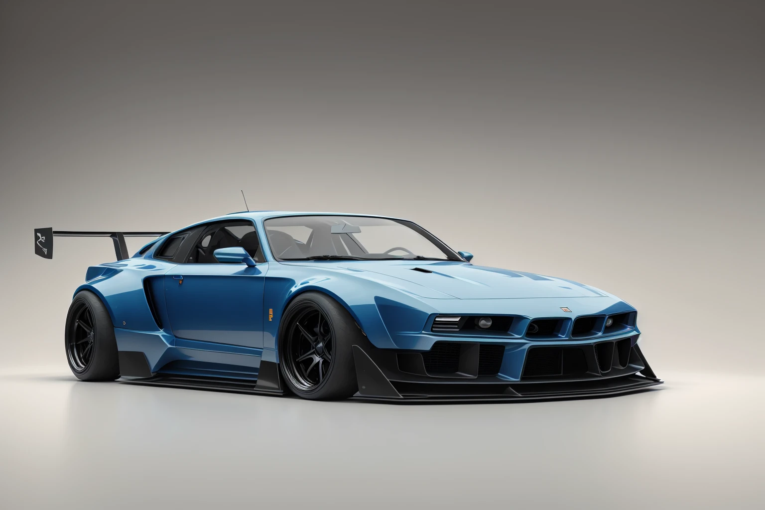 Super cool automotive concept art, custom built (LIBERTY WALK AND HYCADE BODYKIT), spectacular artistic fusion—Jon Sibal and Khyzyl Saleem), solo, ominous sky, rugged design, POETIC SYMMETRY! (Stylish details), (hyper cars wallpaper), shipyard backplate, wildly imaginative, reinforced chassis, brutishly detailed, semi-bare(exposed rear engine and exhaust system), dystopian design, urban nightlight LUTs, back side angle view, (photorealism), lowered to the ground suspension, (masterpiece), (moody and atmospheric scene), sci-fi references, post-cyberpunk, TECh noir and cinematic lighting, Epic composition, raw, vivid and gritty, retro futuristic vehicle, focused and sharp, midnight sun, wide racing slicks, deep dish alloys, autonomous vehicle, 3ds Max, (v-ray render), real-time rendering, ray tracing, edge lighting, subsurface scattering CGI, ((trending on artstation and behance)), 4k wallpaper, foreboding, offset noise, clean lines, balanced reflections, race livery, highly detailed, performance rear exhaust system, accurate perspective, global iIlumination, HDR, iconic, details, details