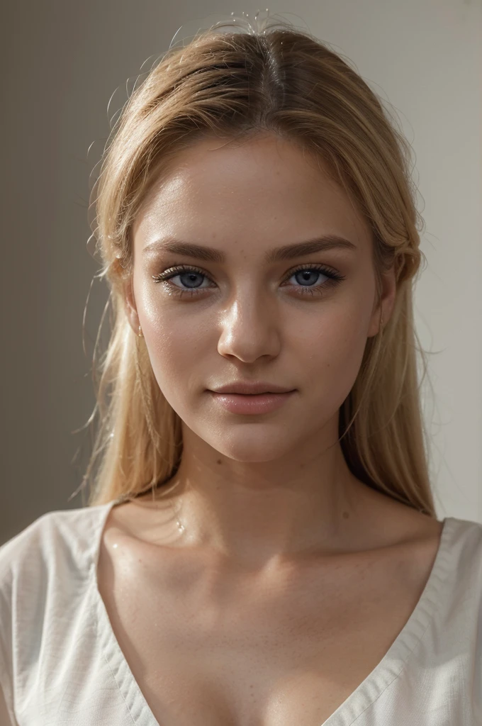 a beautiful 21 year old blonde woman, wearing a nurse cloth, (best quality,4k,8k,highres,masterpiece:1.2),ultra-detailed,(realistic,photorealistic,photo-realistic:1.37),beautiful detailed eyes,beautiful detailed lips,extremely detailed eyes and face,longeyelashes,detailed nursing uniform,studio lighting,warm color tones,soft lighting,natural lighting,elegant expression, photo portrait