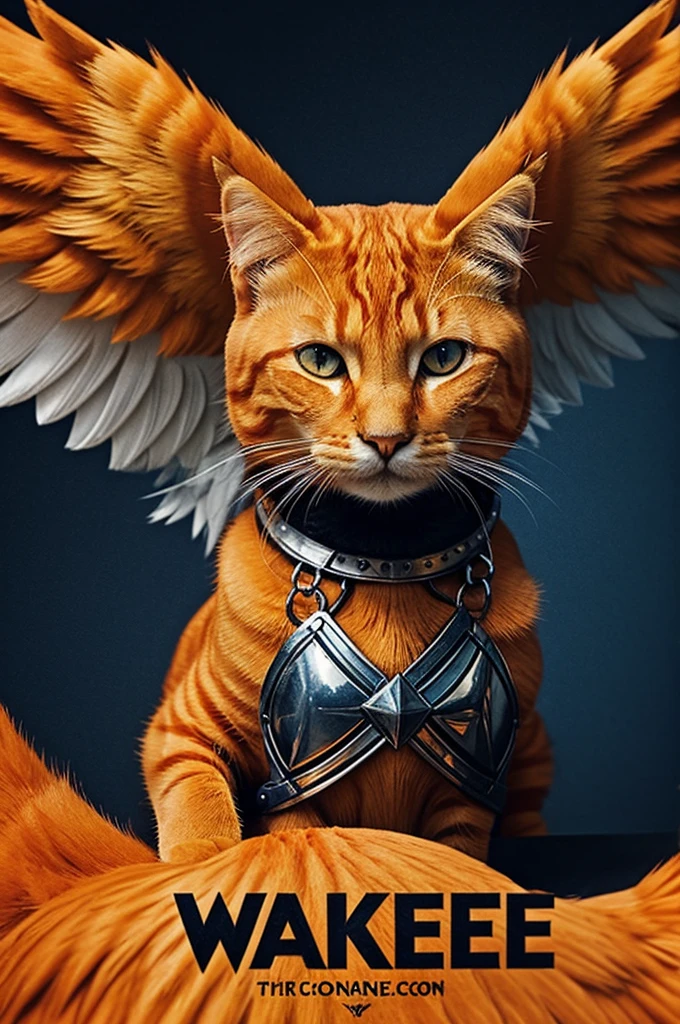 I want a logo for my company "Valkyrie" , that the logo contains an orange cat