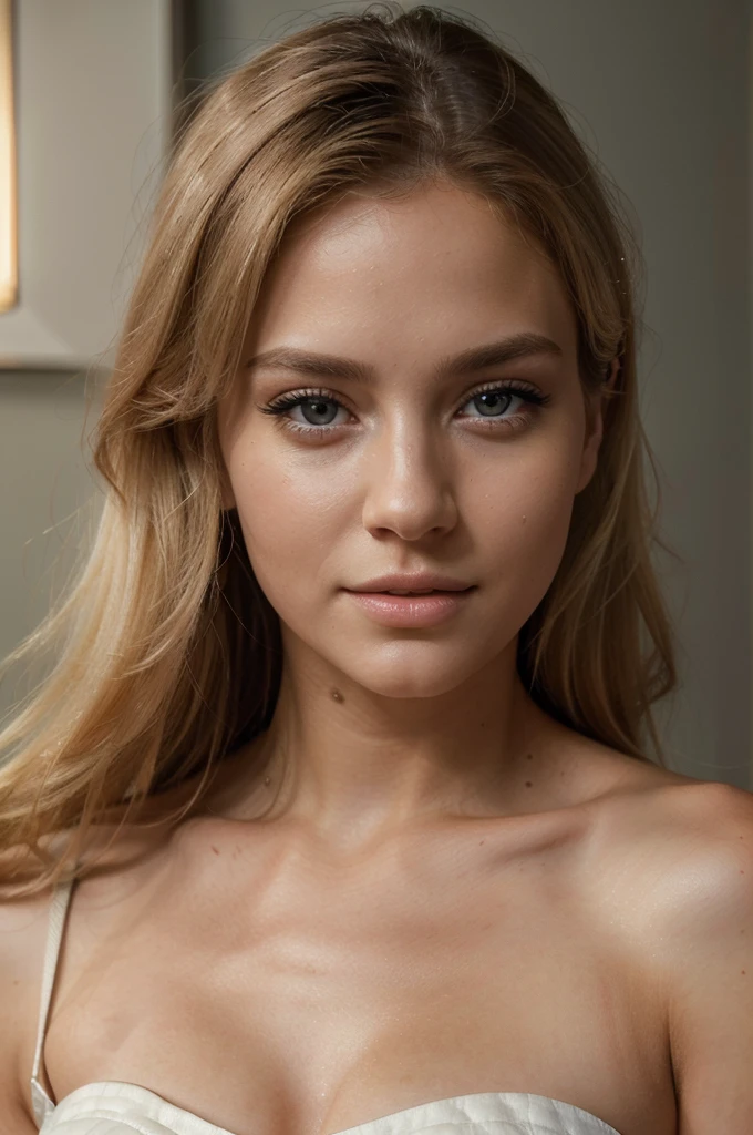 a beautiful 21 year old blonde woman, working as a nurse, (best quality,4k,8k,highres,masterpiece:1.2),ultra-detailed,(realistic,photorealistic,photo-realistic:1.37),beautiful detailed eyes,beautiful detailed lips,extremely detailed eyes and face,longeyelashes,detailed nursing uniform,studio lighting,warm color tones,soft lighting,natural lighting,elegant expression, photo portrait