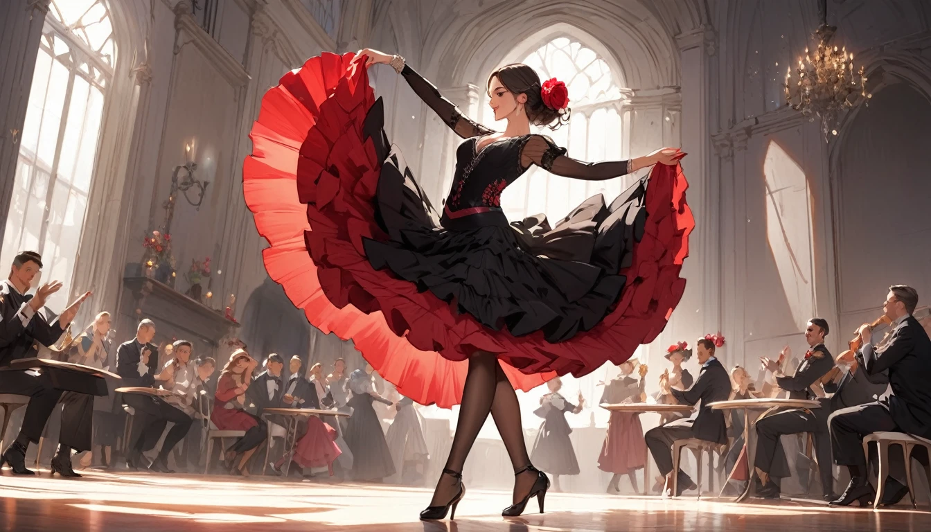 (Highest quality)Woman dancing flamenco