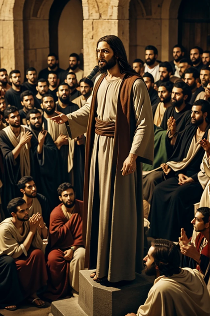 Image of Jesus preaching