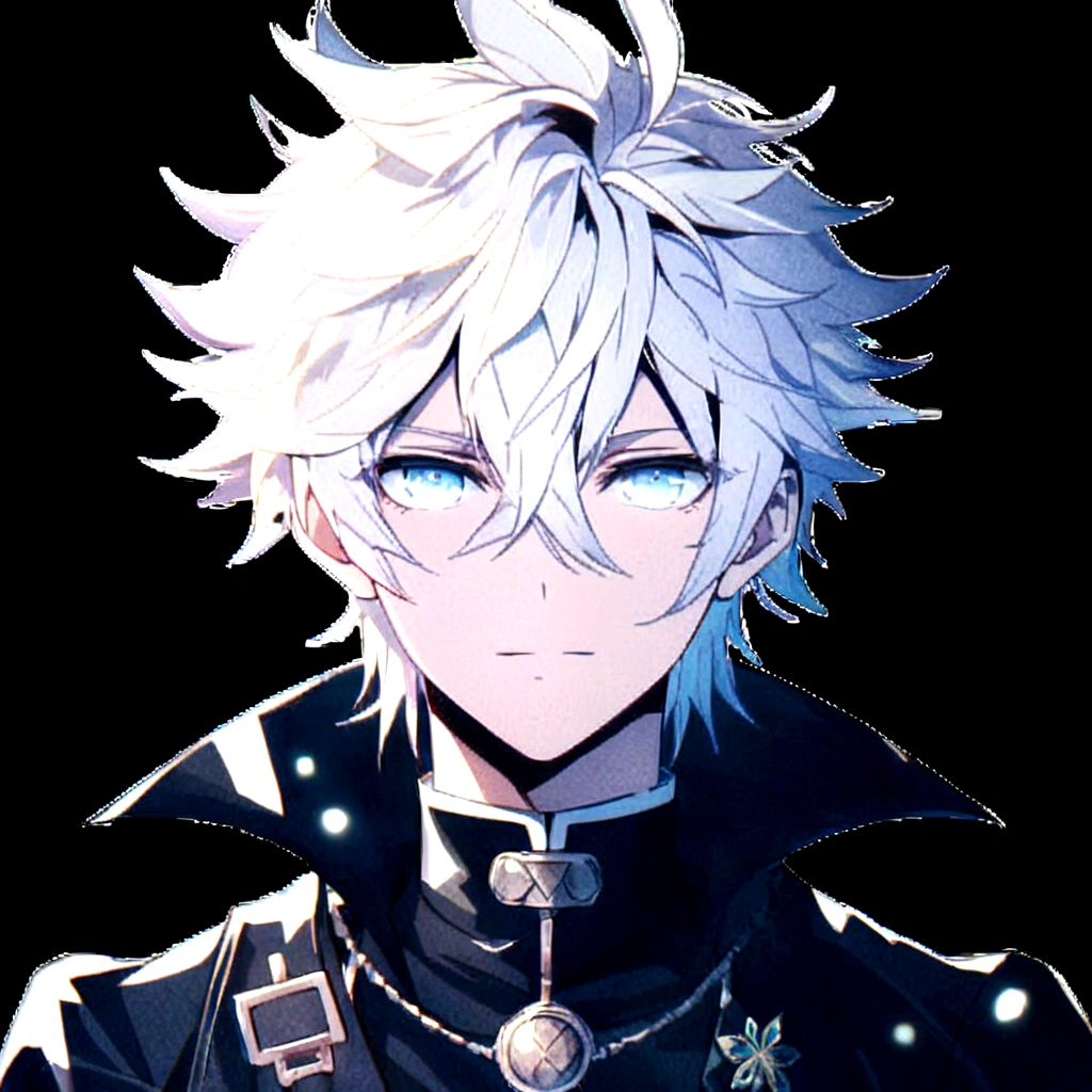 a close-up of a person with white hair and blue eyes, nagito komaeda, Anime main art, tall anime guy with blue eyes, main visuals of the anime, he has dark gray hair, handsome guy in demon slayer art, trigger anime art style, best 4k konachan anime wallpaper, anime character detailed art, killua zoldyck black hair