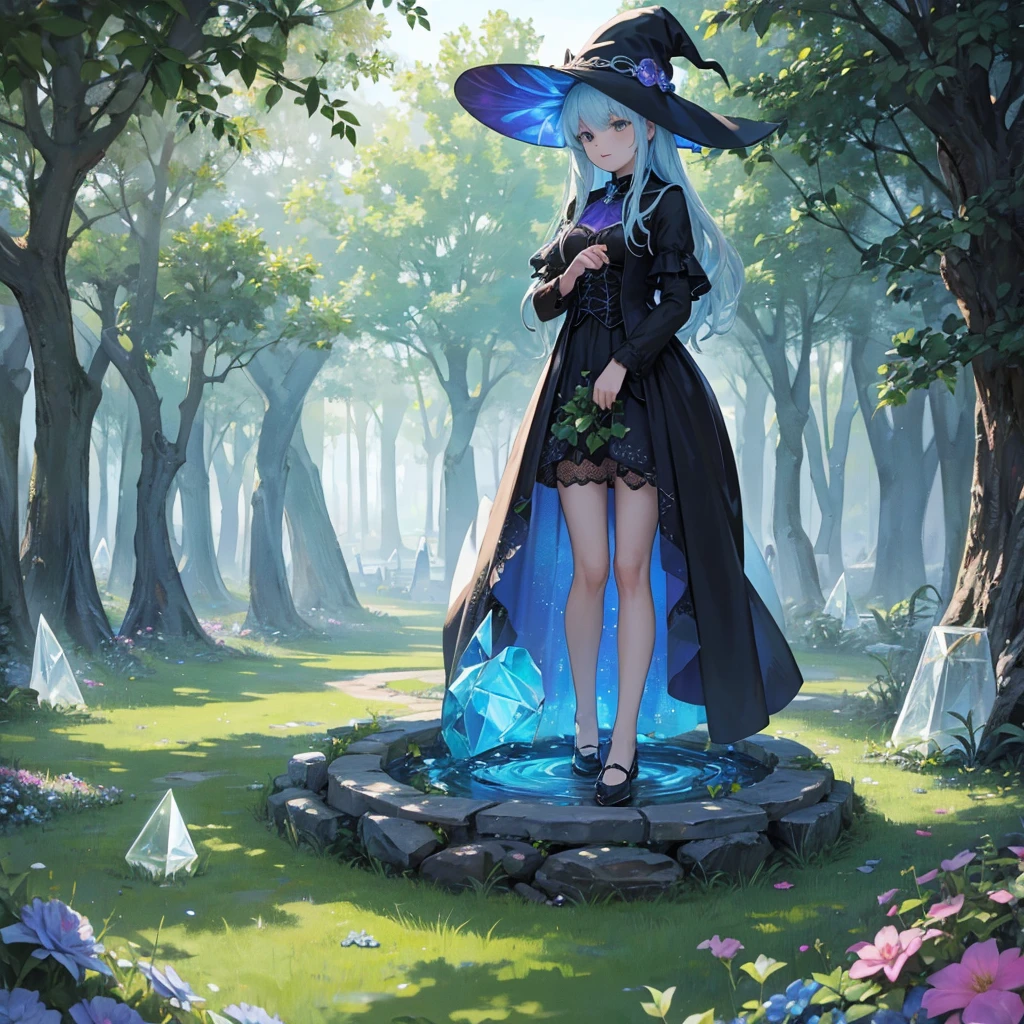 witch(garden My own sculpture(crystal hologram)Carving)