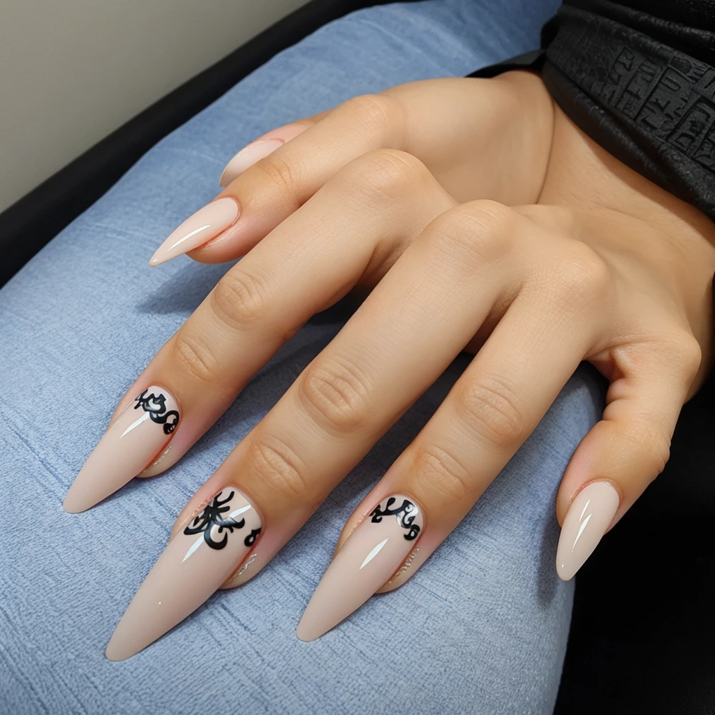 Make the nails look beautiful with some dragon design