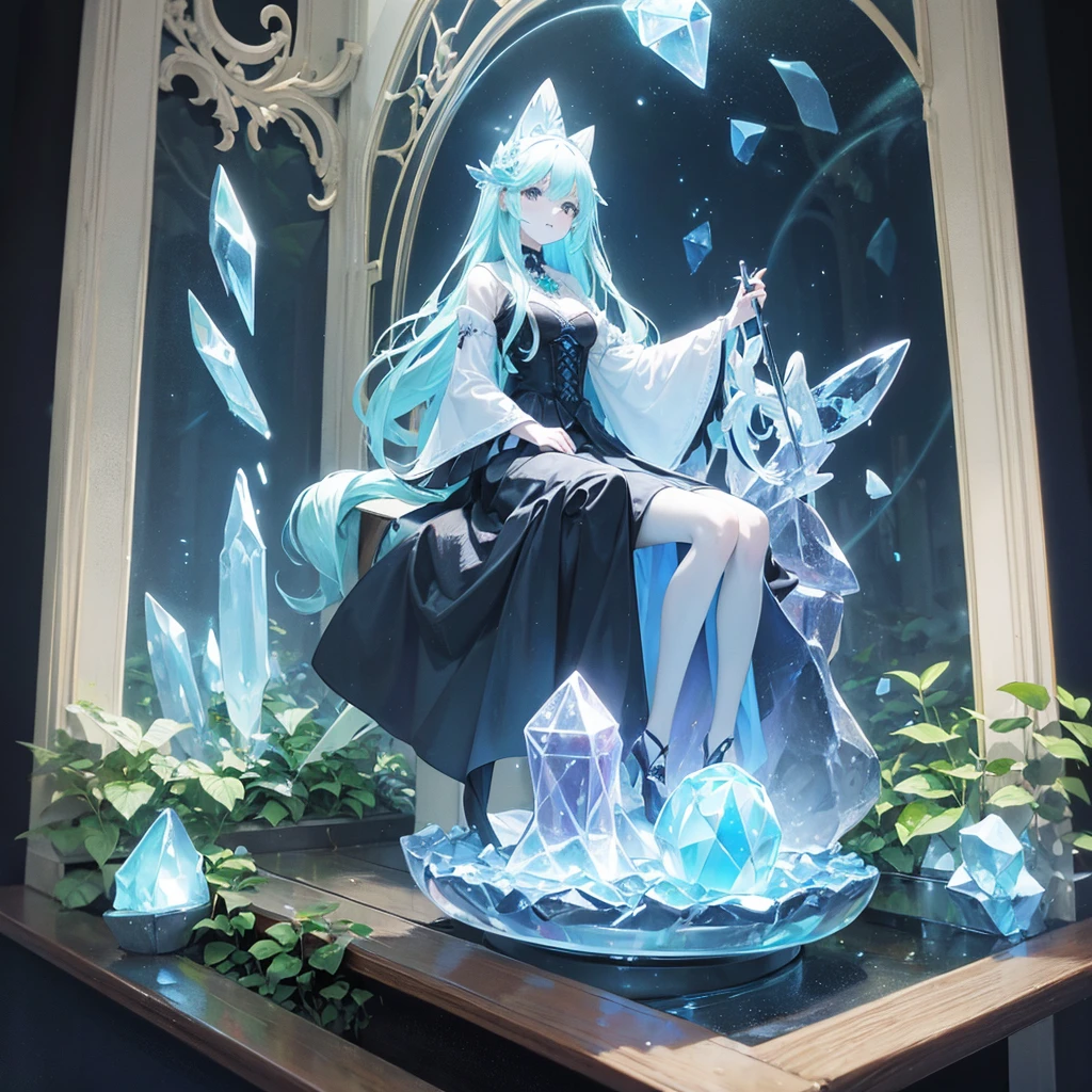 witch(garden My own sculpture(crystal hologram)Carving)