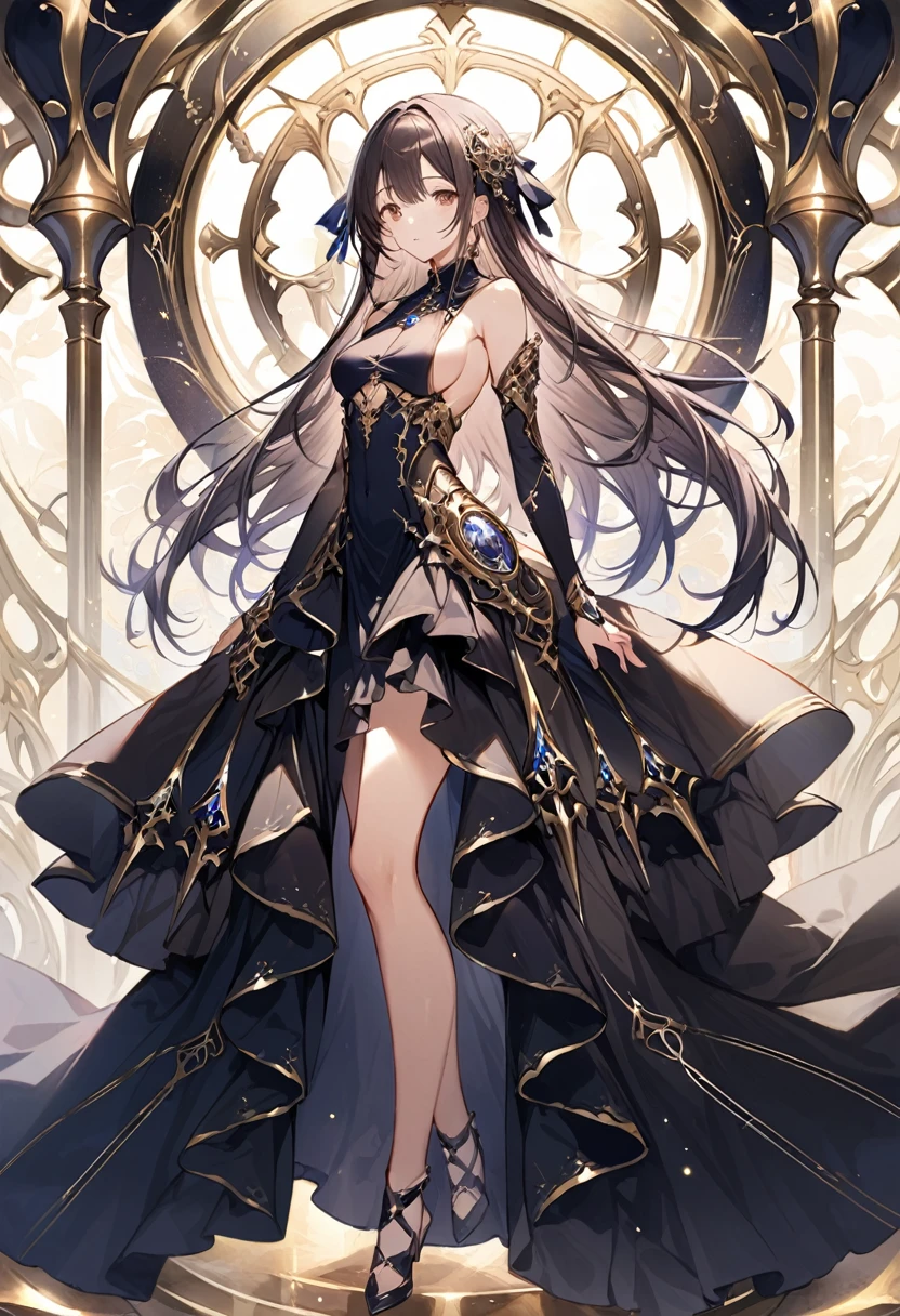 Hourglass Dresses、Sideboob、Very mechanical and divine々A delicately crafted background