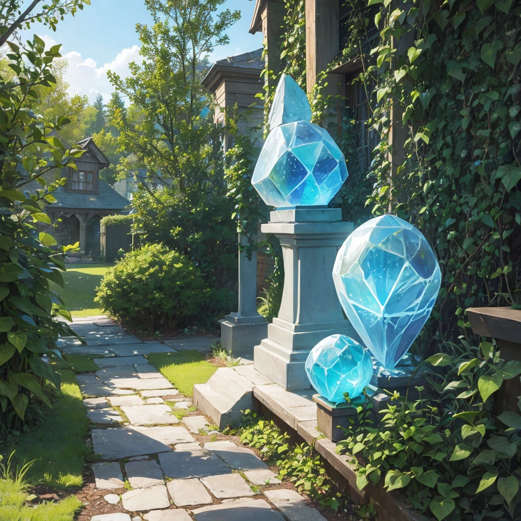 witch(garden My own sculpture(crystal hologram)Carving)