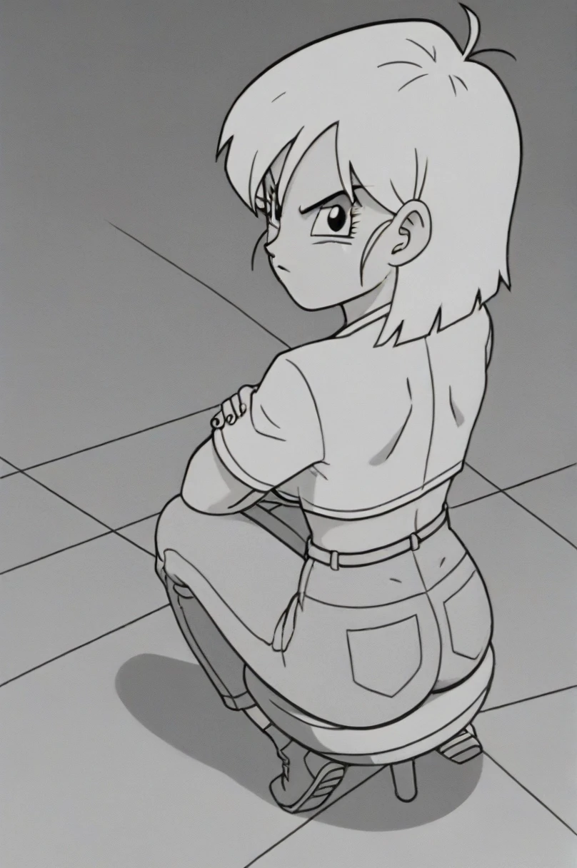 fountain_cheered up, score_9, score_8_above, score_7_above, cheered up screencap,8k, absurd resolution,
Pan \(Dragon Ball\), 1 girl, Alone, looking at the viewer, short hair, hits, black fur, session, whole body, 2nalgas, medium chest, medium breasts, medium rear, black eyes, crossed arms, crossed legs, denim, retro artStyle, female , grey Pants, v shaped eyebrows, from below, rock, diaphragm, clavicle, 1990s \(Style\),showing buttocks, sexy body, naked, NSFW, unclothed, big sexy ass, Wide hips, sexy, scanty clothes, medium breasts, medium rear

