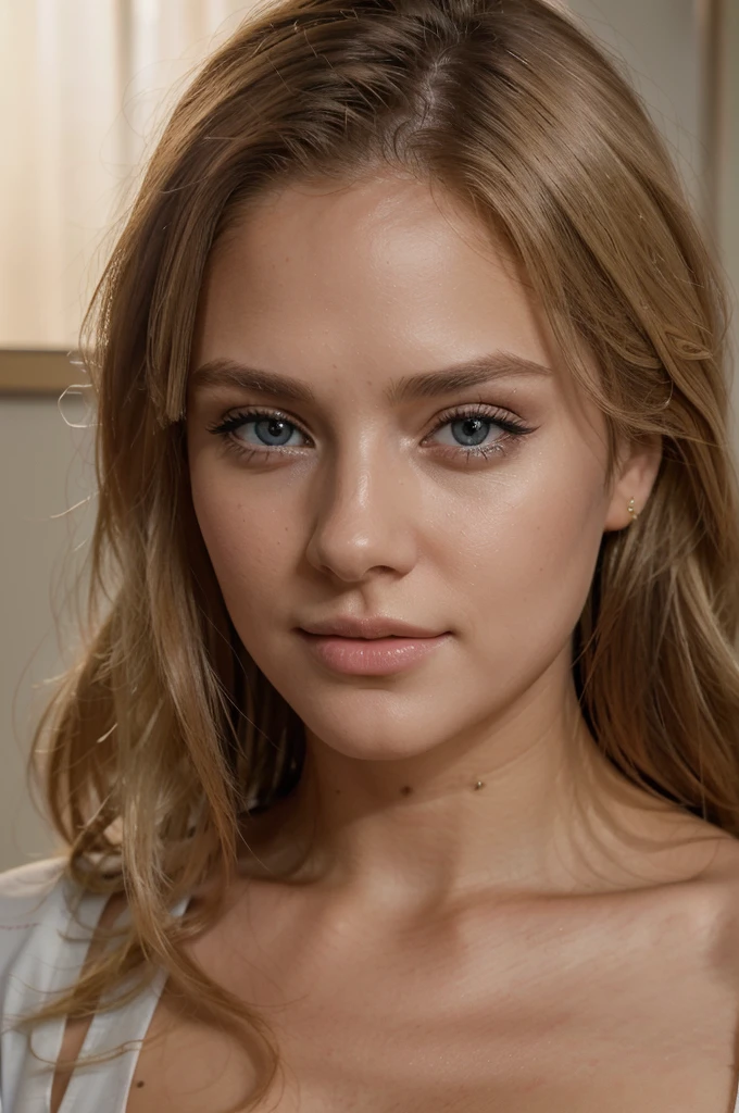 a beautiful 21 year old blonde woman, working in a hospital, (best quality,4k,8k,highres,masterpiece:1.2),ultra-detailed,(realistic,photorealistic,photo-realistic:1.37),beautiful detailed eyes,beautiful detailed lips,extremely detailed eyes and face,longeyelashes,detailed nursing uniform,studio lighting,warm color tones,soft lighting,natural lighting,elegant expression, photo portrait