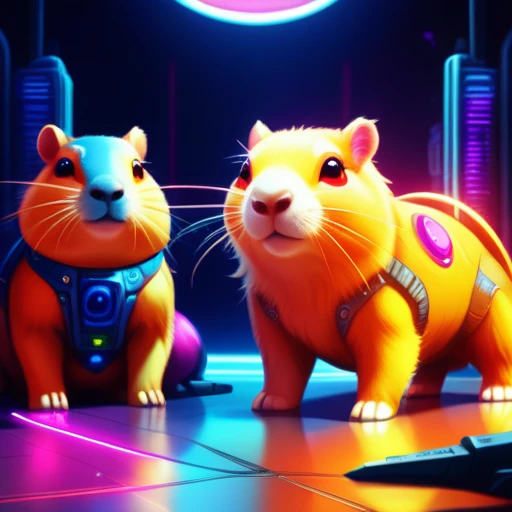spacestyle psychedelicstyle Beam ASCIImasterpiece cartoon of two (((cyberpunk))) cute capybaras with guns, bionic (prosthetic arm), glowing red eyes, ((futuristic, dystopian, neon colours)), symmetrical, highly detailed, digital painting, artstation, concept art, sharp focus, illustration, volumetric lighting, epic Composition, 8k, oil painting, cgsociety
psychedelic style psychedelic style