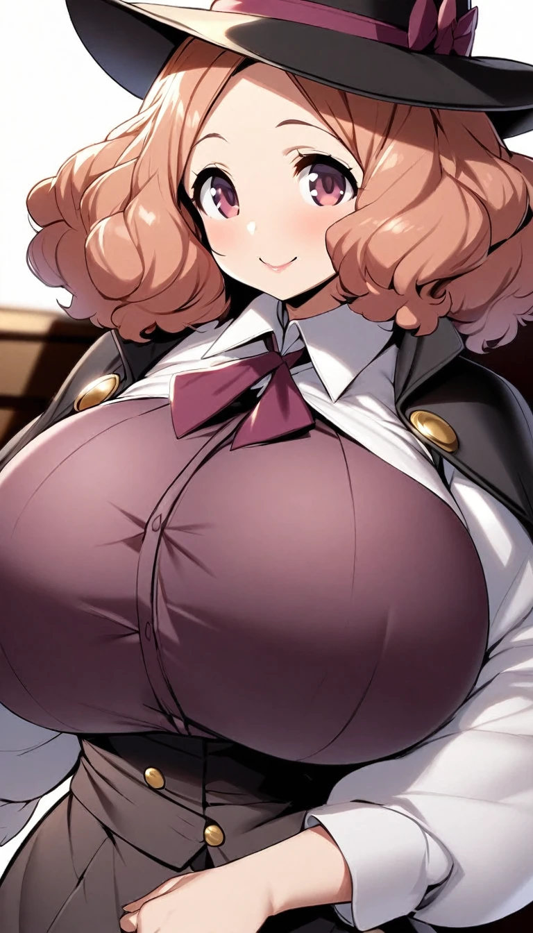 okumura haru,1girl,solo,Super huge breasts,looking at viewer,near