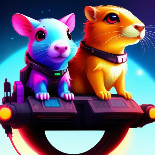 spacestyle psychedelicstyle Beam ASCIImasterpiece cartoon of two (((cyberpunk))) cute capybaras with guns, bionic (prosthetic arm), glowing red eyes, ((futuristic, dystopian, neon colours)), symmetrical, highly detailed, digital painting, artstation, concept art, sharp focus, illustration, volumetric lighting, epic Composition, 8k, oil painting, cgsociety
psychedelic style psychedelic style