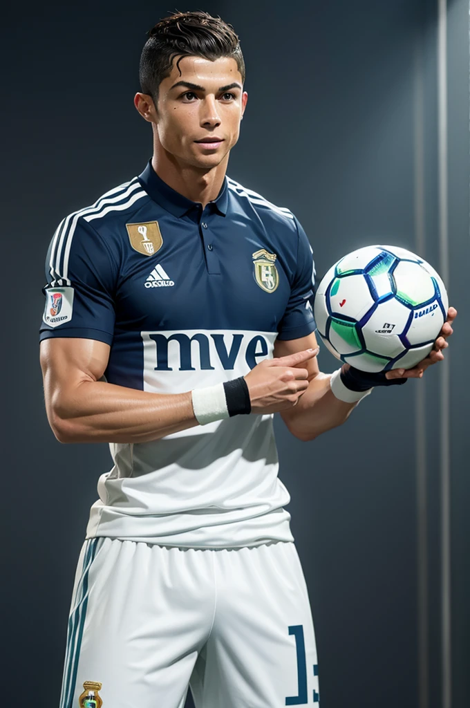 Cristiano Ronaldo holding a ball