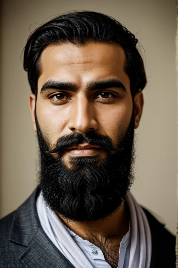 Arabic face of man with beard