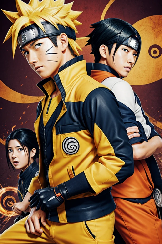 Naruto peleando with ishiki