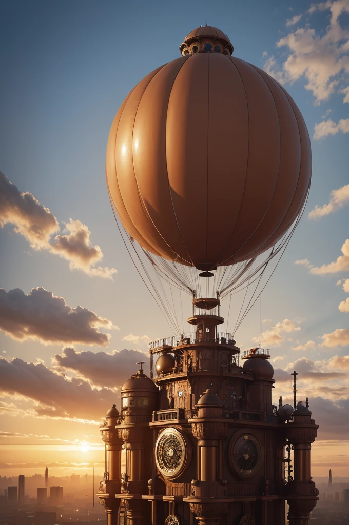 Big steampunk balloon 4k