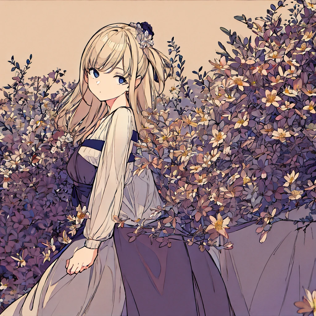 Plain background Chic Girl Simple Flower