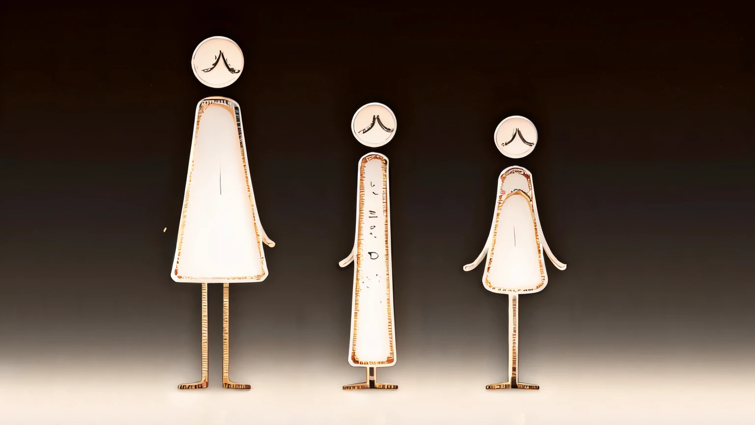 SCP 3052 - Living Stick Figure, from SCP lore, SCP-3052 is a humanoid entity with an appearance similar to that of a crudely drawn, copper-colored stick figure, standing approximately meters in height, with two circular holes in the head, of small diameter, appear to function as eyes; and is believed to be two-dimensional, digital art; hyperrealistic concept art, high resolution, masterpiece, 4k