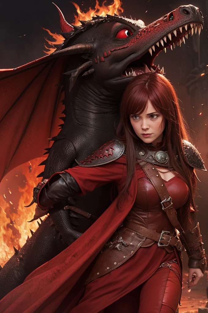 a massive dragon penetrating a sexy dark-ginger haired femgirl in an obsidian dress, long dragon dress, scaly dragon dildo, fiery dragon vibrator, powerful sorceress, fiery dragon penis, dragon semen all over her, grinding on dragon dick, dripping semen, masterpiece photo, rich quality, pale skin, dragonscale dress, dragonscale bra, Irish genes, high forehead, beautiful woman face, skinny female magician, firelight