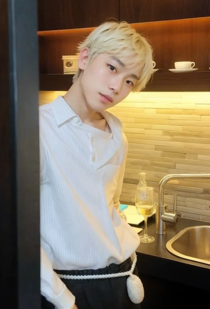 Asian boy with feminine features