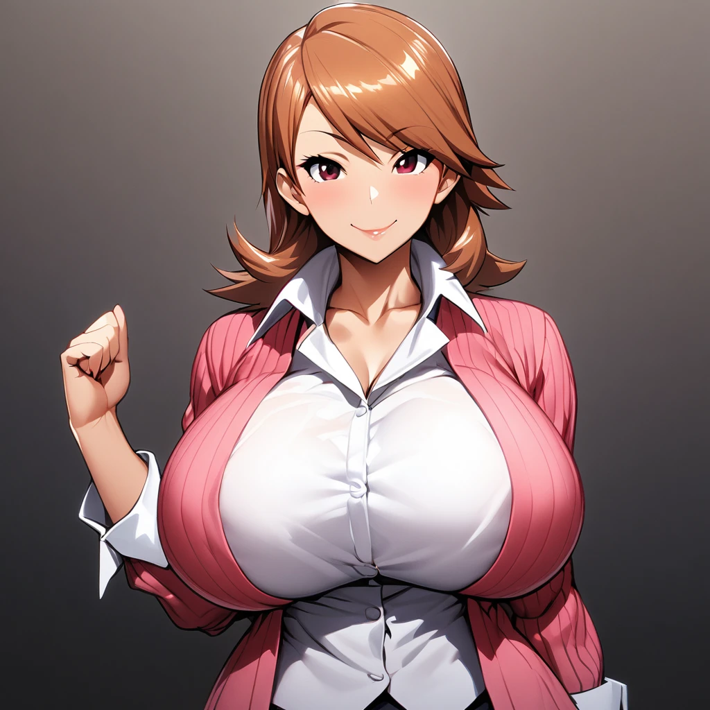 takeba yukari,1girl,solo,Super huge breasts,looking at viewer,near
