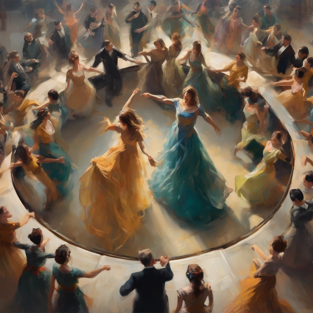 Dance in a circle, highest image quality