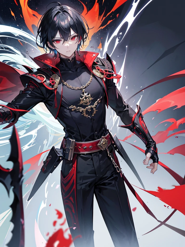 name: AkiraDescription: Akira is a young man of average height, with spiky black hair and intense amber eyes that glow with a demonic aura when he is in conflict. Your skin is pale, with some subtle markings that reveal his demonic heritage. He usually wears dark, simple clothes, with a touch of red, symbolizing your demonic side.history: Akira was born from a forbidden love between a human and a powerful demon, in a world where coexistence between humans and demonic beings is tense. Raised by human grandparents after the death of their demonic mother, he grew up trying to balance his demonic impulses with his humanity. He developed demonic abilities such as fire control and superhuman speed., but also a deep compassion and sense of justice for humans.Personalidade: Akira is determined and courageous, Always fighting to protect those you love, even if it means facing your own demonic nature. He is kind and empathetic, trying to find a middle ground between the two worlds to which he belongs. However, in moments of extreme anger or danger, your demonic heritage may manifest, making him an unstoppable force, but difficult to control.motivation: His greatest desire is to promote peace and understanding between humans and demons., showing that both sides have a lot in common. He seeks a balance between his two natures to be an example of peaceful coexistence, fighting against those who wish to sow hatred and war between the two peoples.Arc in History: Throughout the series, Akira faces challenges both internally and externally, from confrontations with other demons who see him as an abomination to moral dilemmas over the use of his powers. He eventually discovers an ancient prophecy that ties him to a greater destiny., forcing you to make decisions that will affect not only your own future, but also the balance between the two worlds that he tries to unite.
