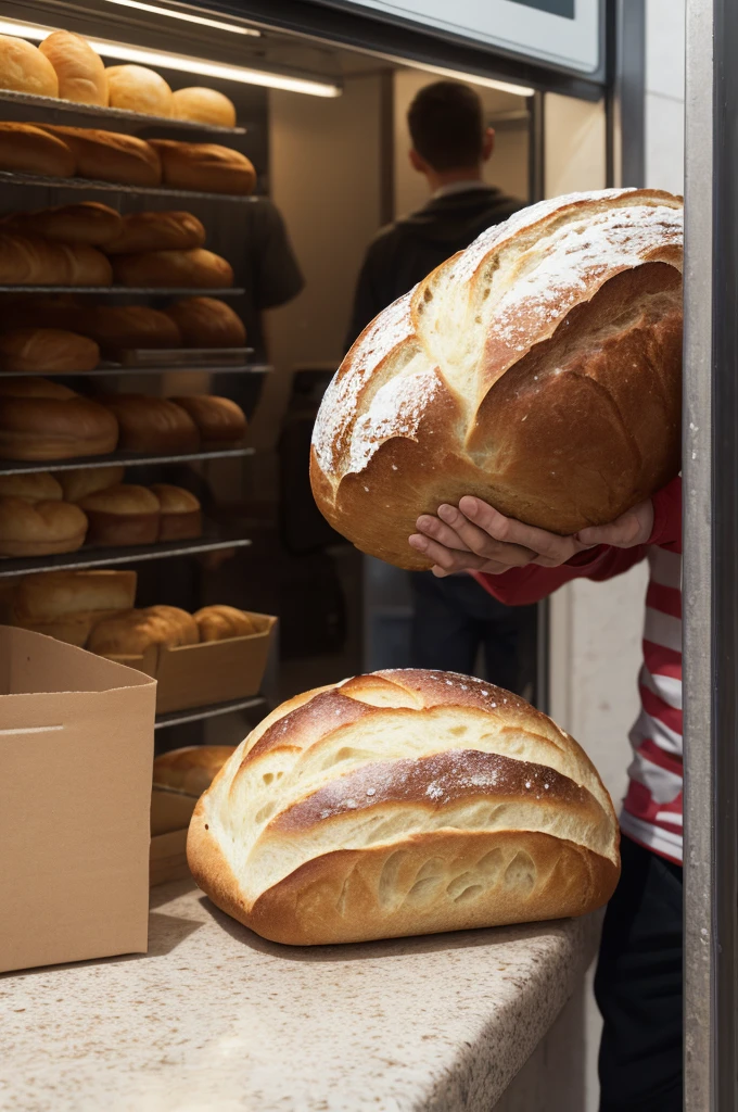 Guy stolen bread in job